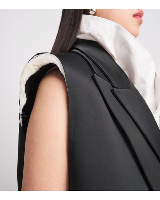 Jean Paul Gaultier Black Double-Layer Sleeveless Jacket