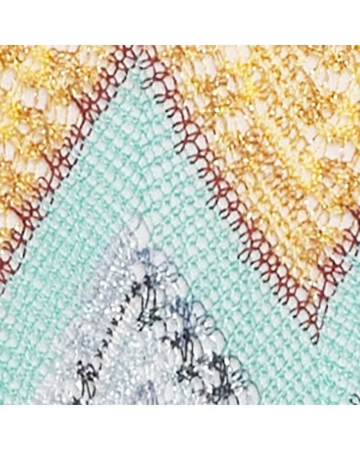 Missoni White Metallic-Thread Zigzag Swimsuit