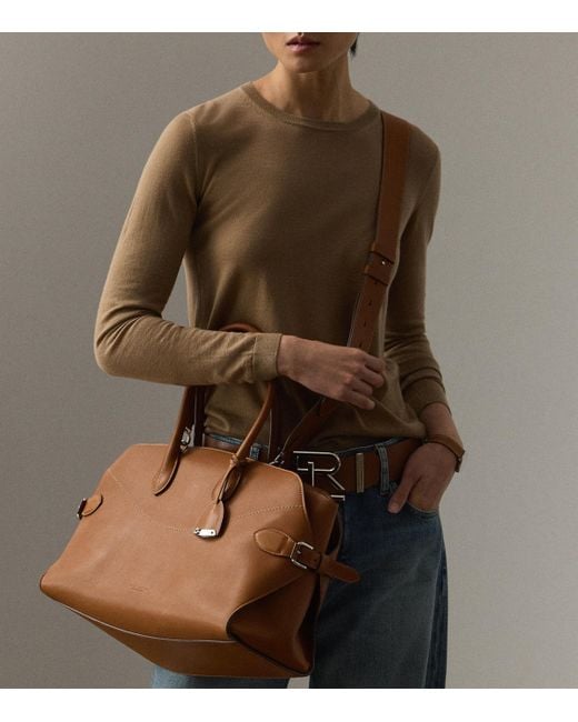 Ralph Lauren Brown Leather The Ralph Satchel