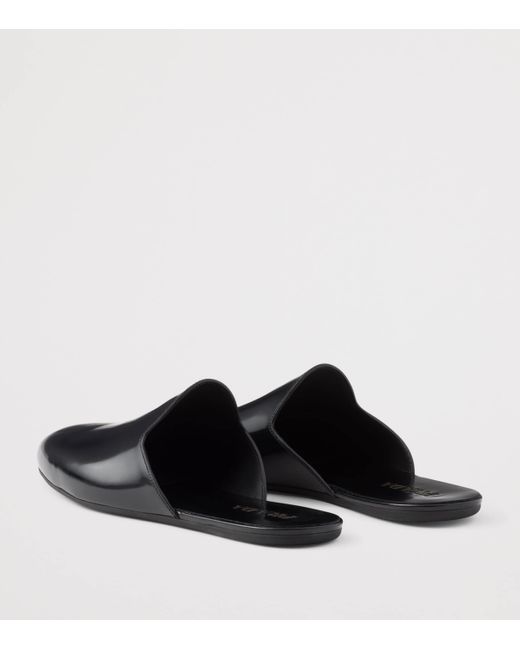 Prada Blue Patent Leather Mules for men
