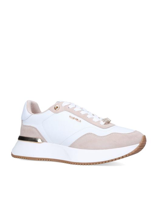 Carvela Kurt Geiger White Leather Flare Chunky Sneakers