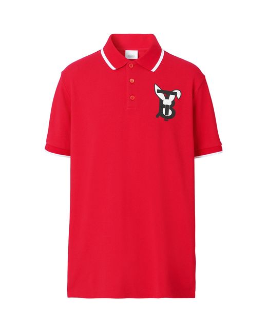 Burberry Red Rabbit Polo Shirt for men