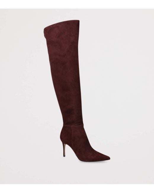 Gianvito Rossi Red Suede Jules Over-The-Knee Boots 85