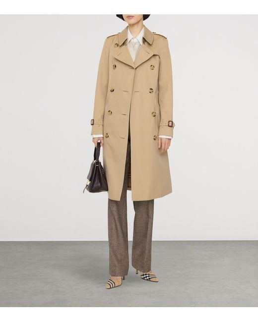 Burberry Natural Gabardine Chelsea Heritage Trench Coat