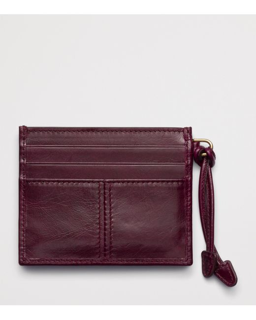 Prada Purple Leather Logo Card Holder