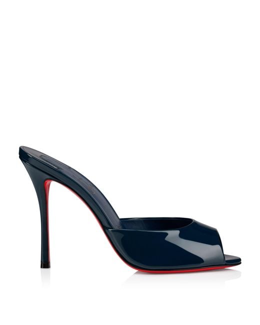 Christian Louboutin Blue Me Dolly Patent Leather Mules 100