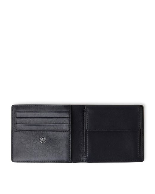 Mulberry Blue Leather Heritage Bifold Wallet for men