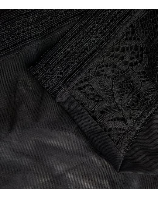 Wacoal Black Lace-Trim Raffine Briefs
