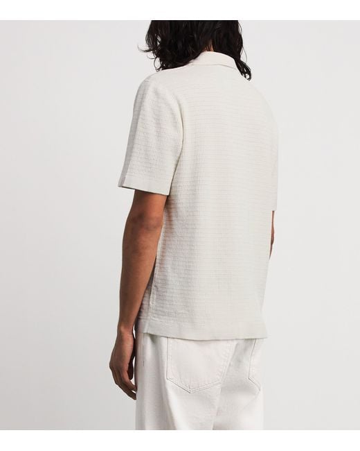 Rag & Bone White Waffle-Knit Harvey Shirt for men