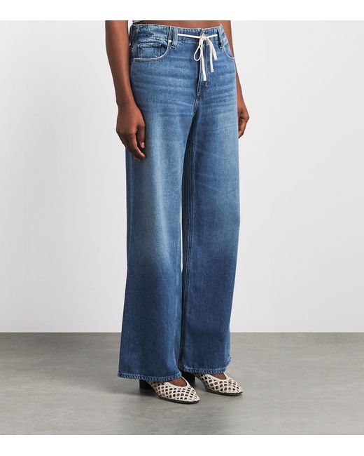 PAIGE Blue Zoey Wide-Leg Jeans