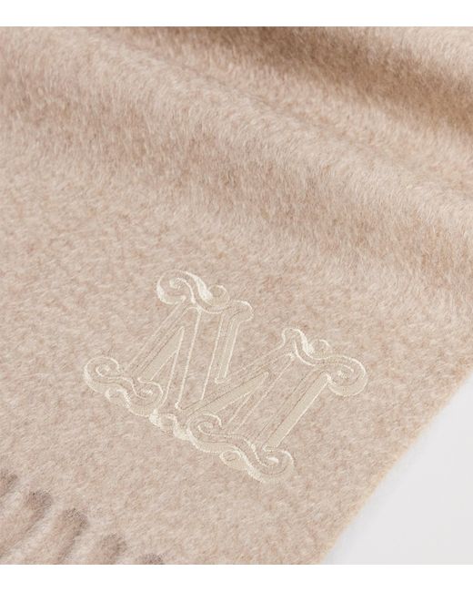 Max Mara Natural Cashmere Monogram Scarf