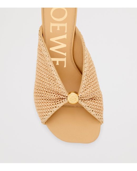 Loewe Natural X Paula's Ibiza Woven Pebble Heeled Sandals 45