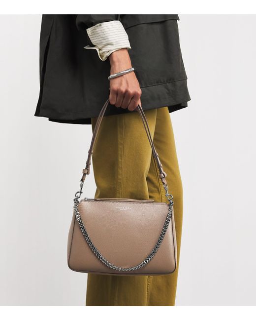 Tory Burch Brown Leather Perry Shoulder Bag