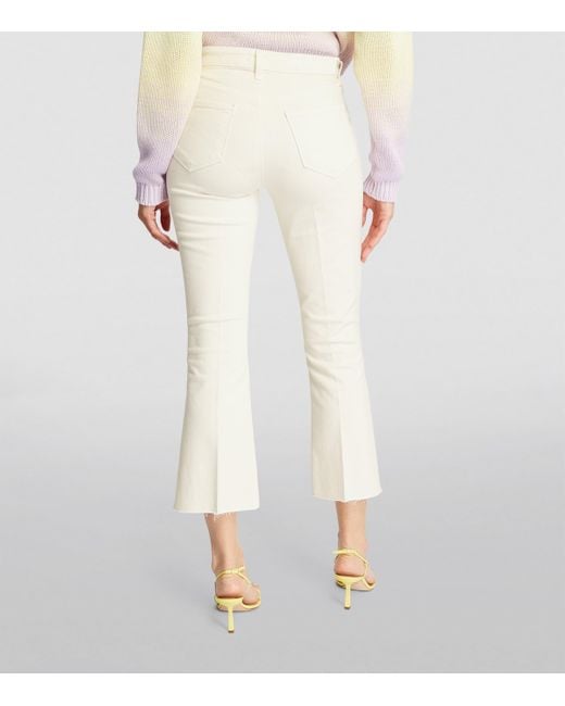 L'Agence White Kendra Flared Cut Jeans