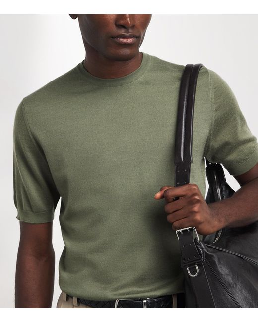 Colombo Green Cashmere T-Shirt for men