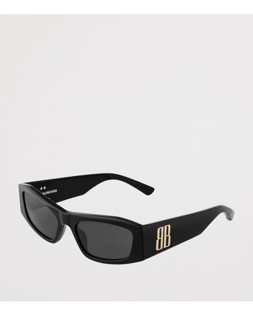 Balenciaga Black Rectangle Nano Sunglasses