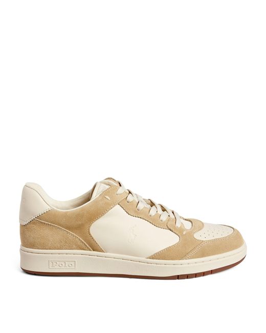 Polo Ralph Lauren Polo Crt Lux Sneakers in Natural for Men | Lyst