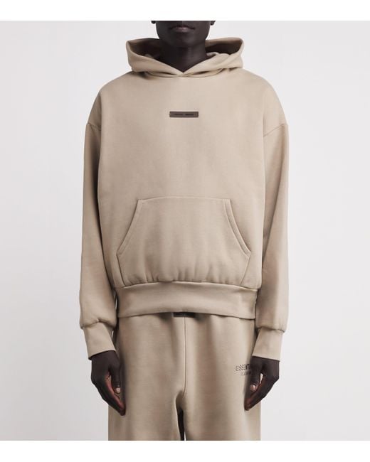 Fear Of God Gray Cotton-Blend Logo Hoodie for men