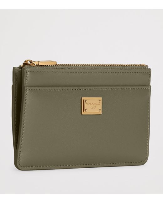 Dolce & Gabbana Green Plongé Calfskin Card Holder