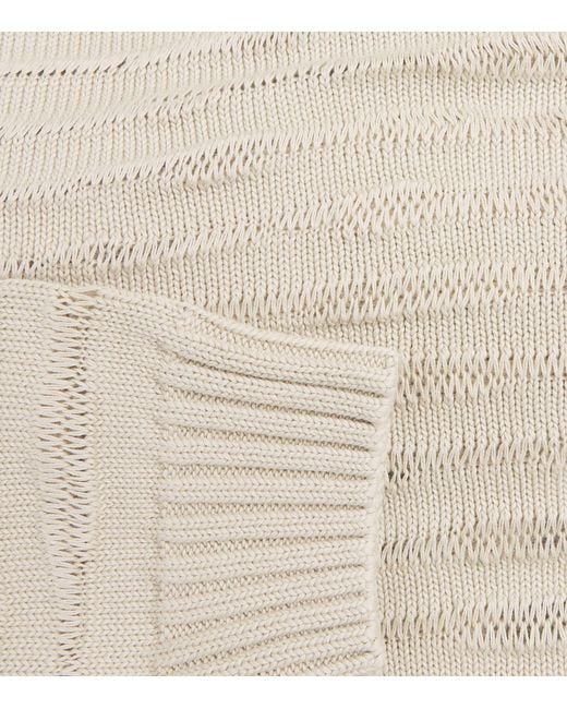 MM6 by Maison Margiela Natural Cotton Loose Rib Cardigan for men