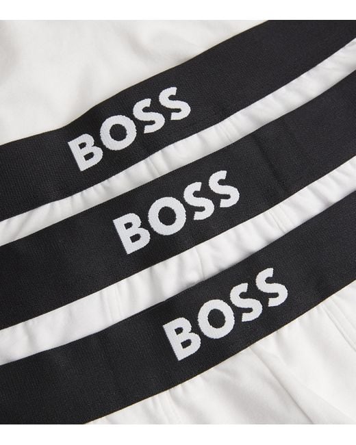 Boss White Stretch-Cotton Boxer Briefs for men