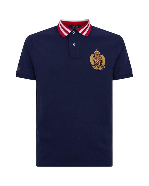 Polo Ralph Lauren Crest Polo Shirt in Blue for Men | Lyst UK