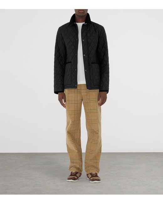 Burberry Black Quilted Barn Jacket for men
