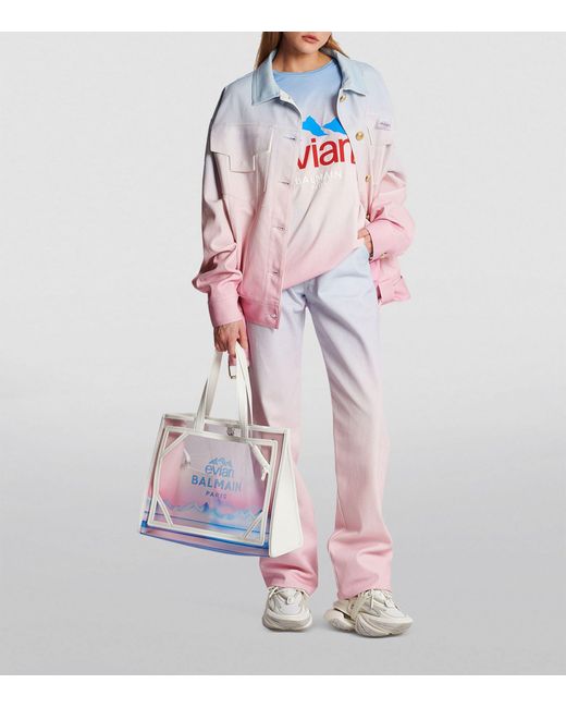 Balmain x Evian Gradient Denim Jacket - Farfetch