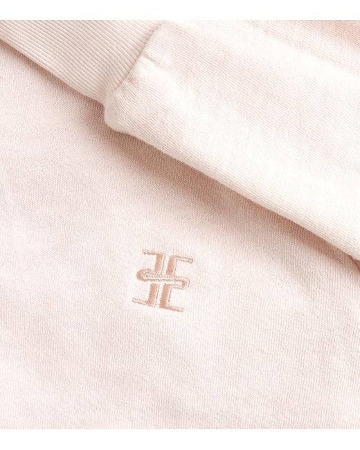 ÉTERNE Pink Cotton-Blend Sonny Sweatshirt