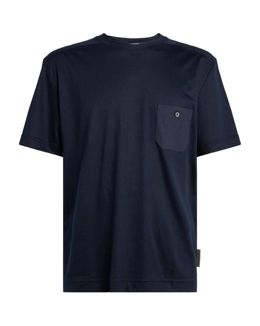 Zimmerli of Switzerland Blue Modern Lounge T-Shirt for men