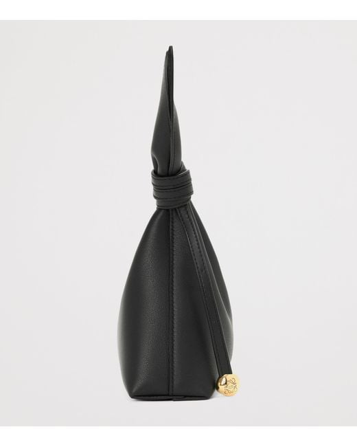 Loewe Black Mini Leather Scarf Shoulder Bag