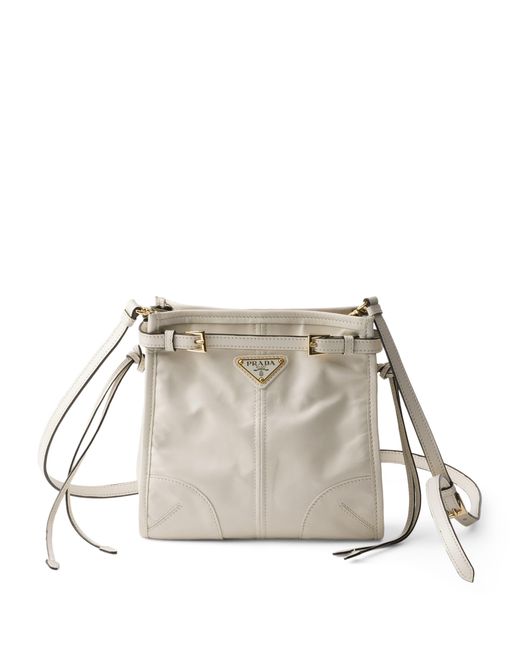 Prada Natural Mini Leather Bonnie Shoulder Bag