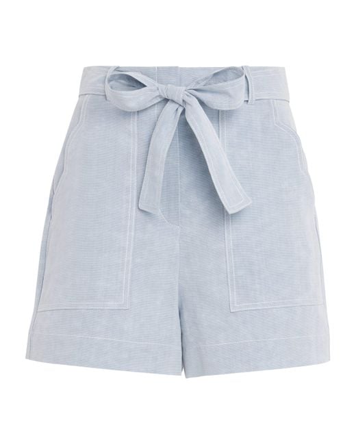 Claudie Pierlot Blue Belted Denim Shorts