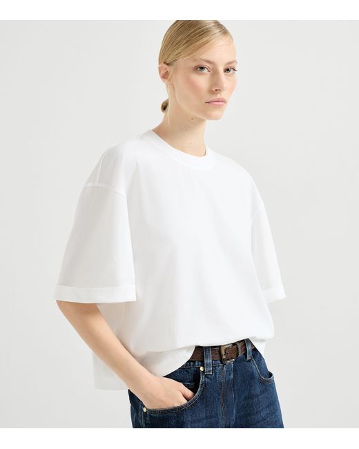 Brunello Cucinelli White Cotton Jersey T-Shirt