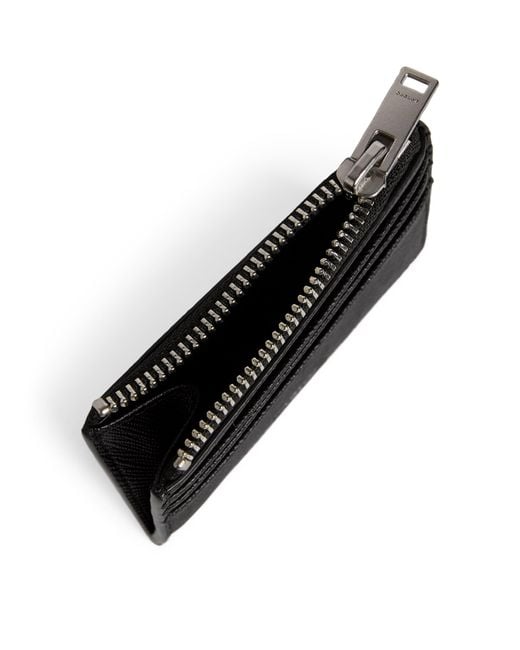 Sandro Black Leather Card Holder for men
