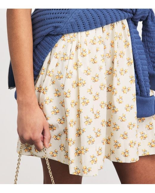 Maje Natural Floral Print Mini Dress
