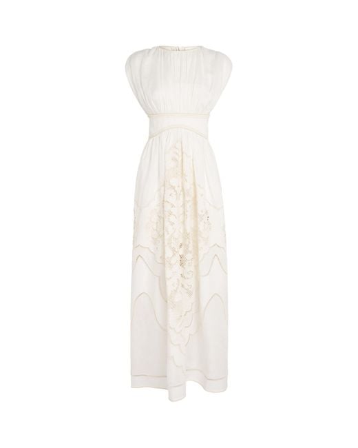 Zimmermann White Linen Daylight Maxi Dress