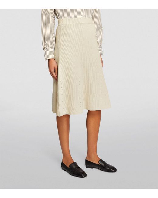 Joseph Natural Linen-blend Skirt