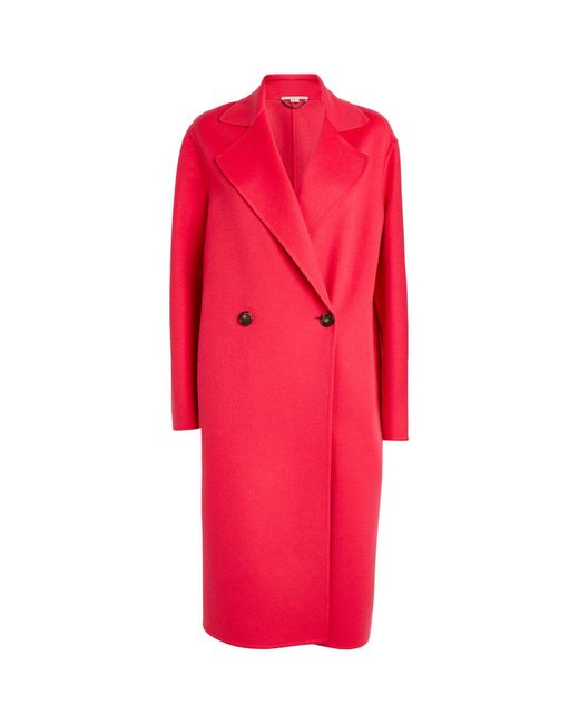 Stella McCartney Red Wool Double-breasted Coat