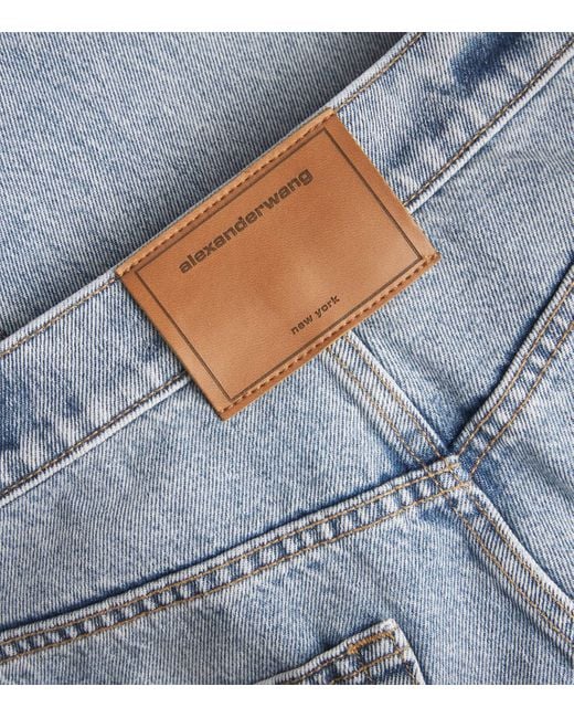 Alexander Wang Blue Blow Up Mid-Rise Barrel Jeans