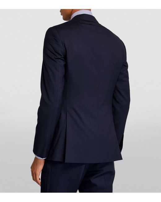 Ralph Lauren Purple Label Blue Wool Serge Gregory Tailored Jacket for men