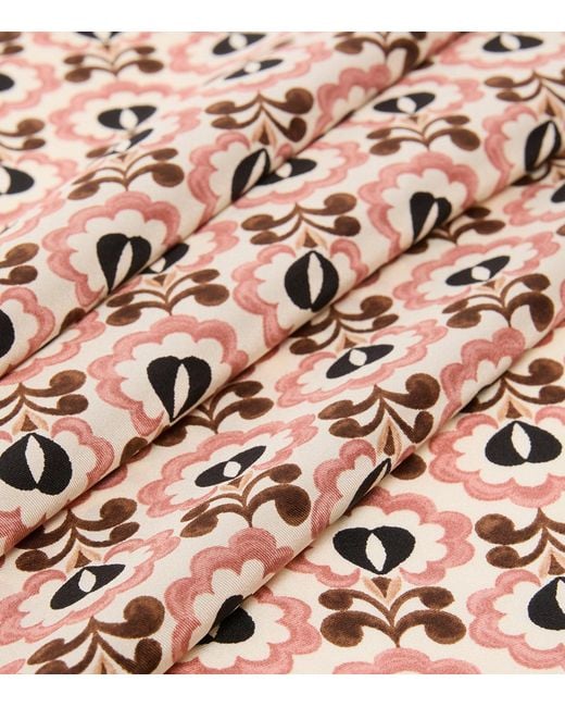 Weekend by Maxmara Black Silk Geometric Print Scarf