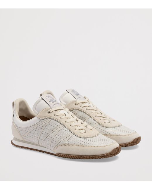 Dunhill White Leather The Ian Runner Sneakers for men