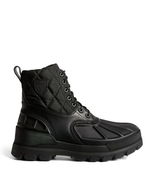 RLX Ralph Lauren Black Oslo Lace-up Boots for men