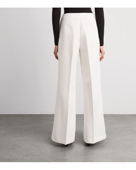 Polo Ralph Lauren White Cotton-Wool Beaton Lace-Up Trousers