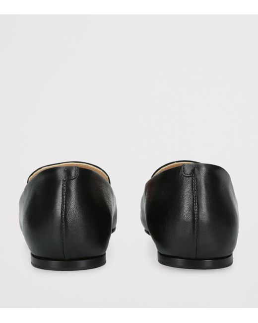 Gabriela Hearst Black Leather Aveda Flats