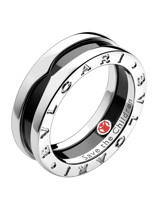 BVLGARI Metallic Sterling Save The Children Ring