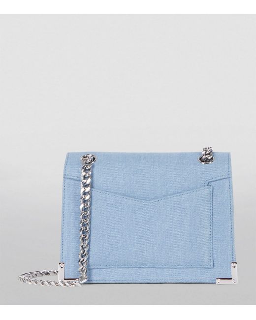 The Kooples Blue Small Denim Emily Shoulder Bag