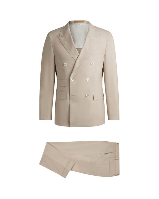 Boss Natural Virgin Wool-Silk 2-Piece Suit for men