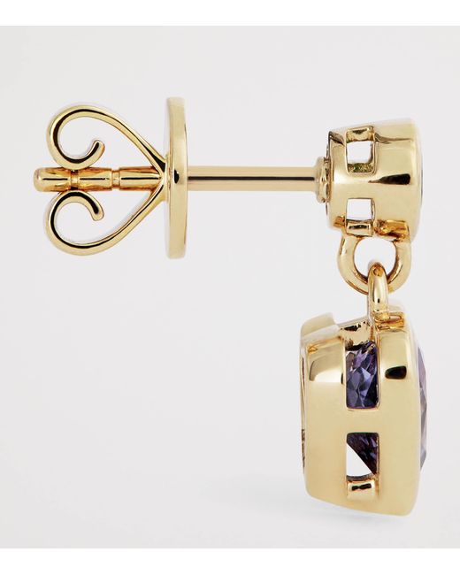 Emily P. Wheeler Blue Emerald And Tanzanite Heart Earrings